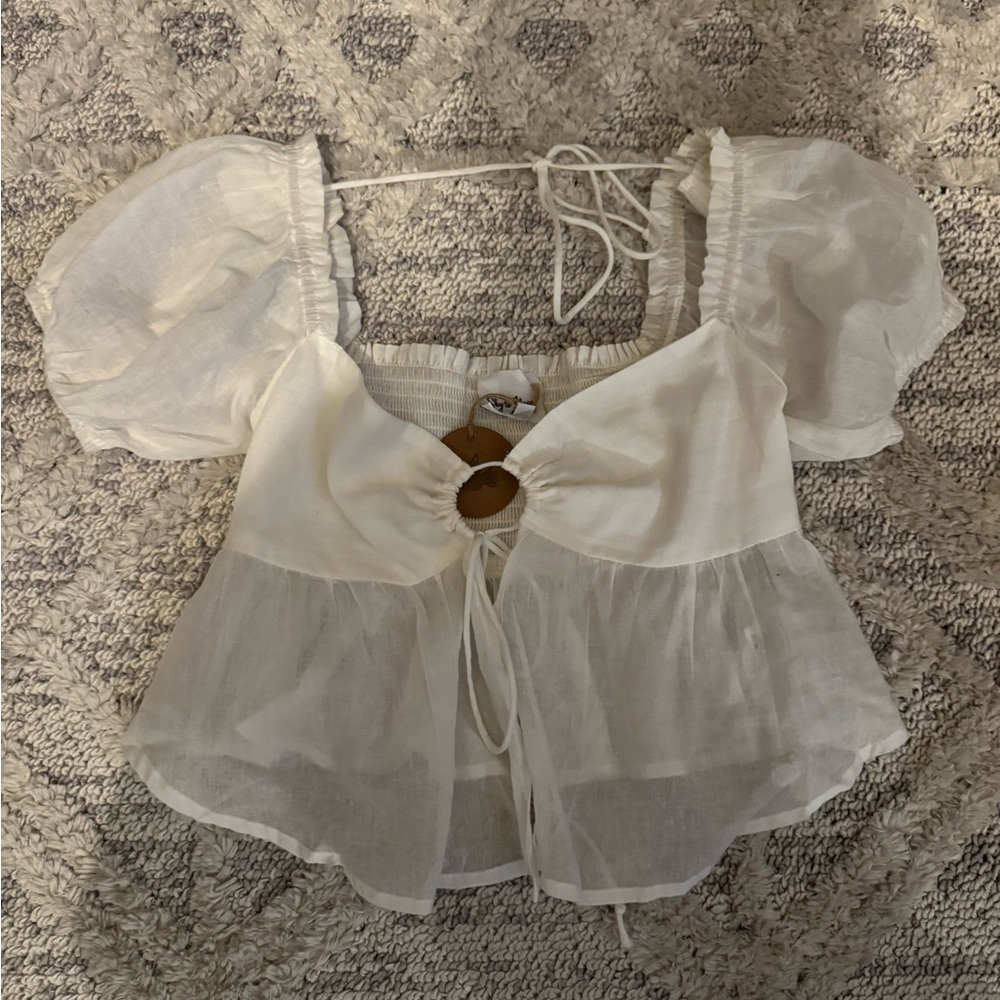 White crop top